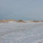 Frozen snow dunes