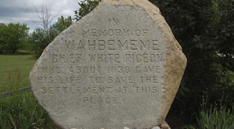 Michigan Roadside Attractions: Chief Wahbememe Burial Site in White Pigeon