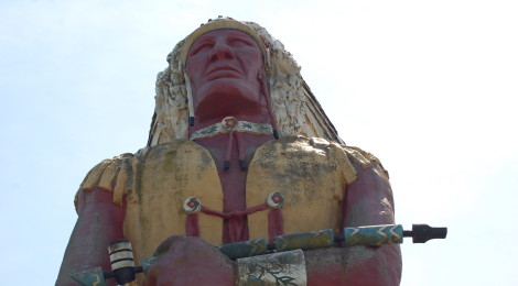 Michigan Roadside Attractions: Hiawatha, "World's Tallest Indian" in Ironwood