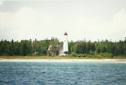 St. Helena Island Lighthouse, west of St. Ignace