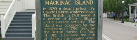 Mackinac Island's Michigan Historical Markers