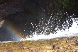 Rainbow Falls with rainbow Black River