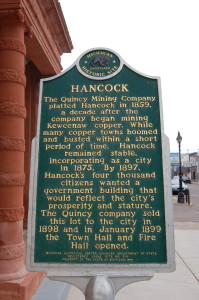 Hancock Marker Houghton County