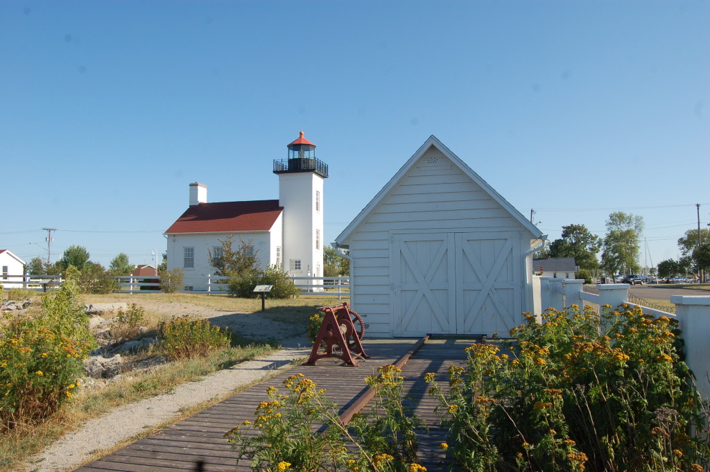 Sand Point Lighthouse and Marker