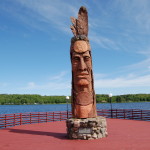 Michigan Roadside Attractions: Peter Wolf Toth’s Wood Carving Indian “Nee-Gaw-Nee-Gaw-Bow” in Wakefield
