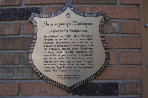 Jesperson's Restaurant Hemingway Marker Petoskey