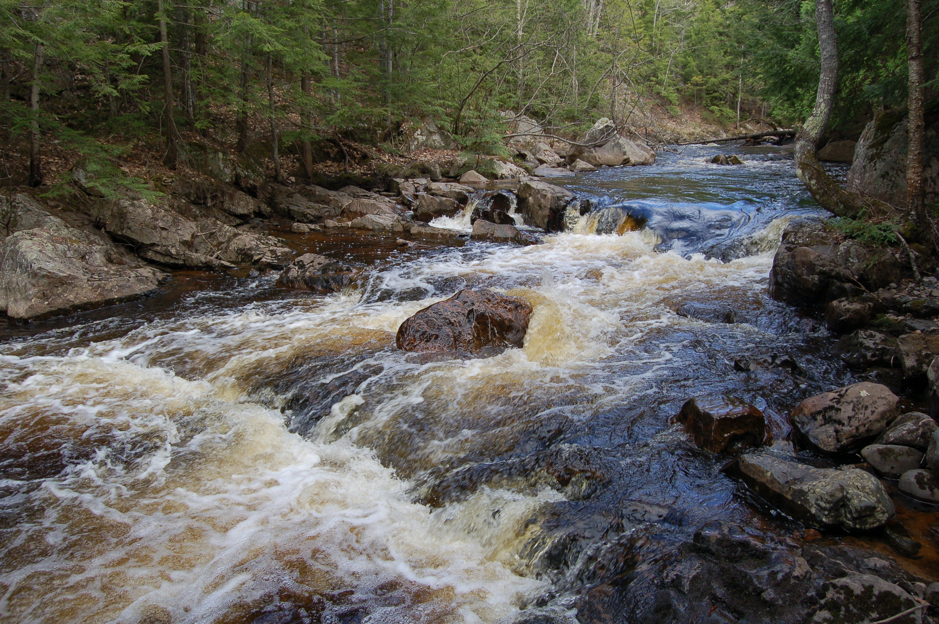 Yellow Dog River Waterfall Rapids Travel the Mitten