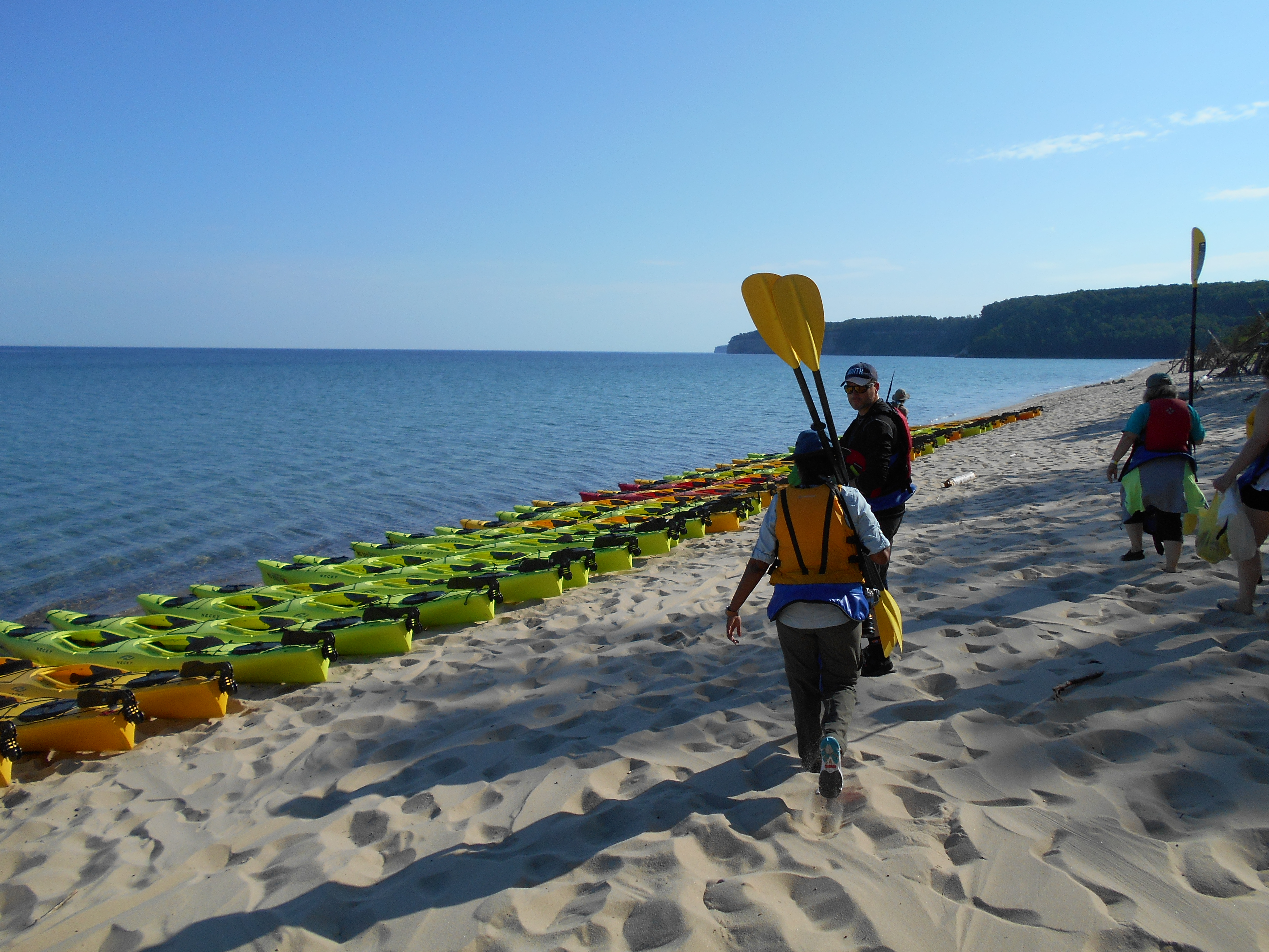 Kayaking Pictured Rocks Miners Beach