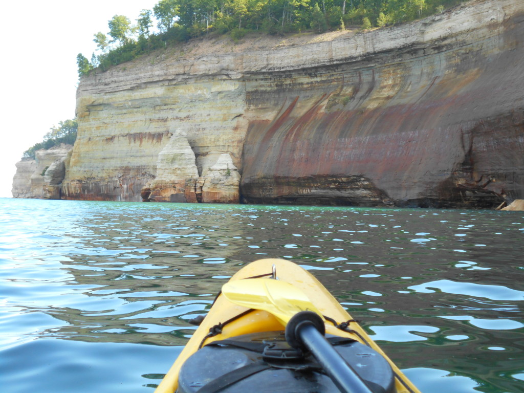 Kayaking Pictured Rocks Cliffs Lake Superior