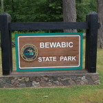 Bewabic State Park Entrance Sign