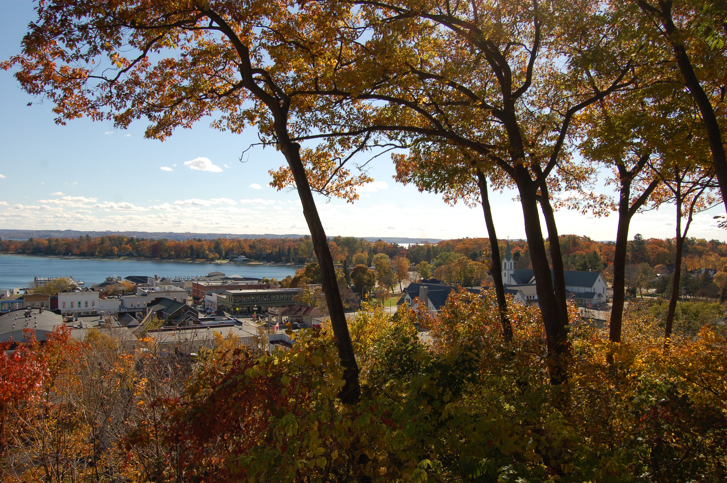 Fall Color Harbor Springs Overlook Michigan Travel the Mitten