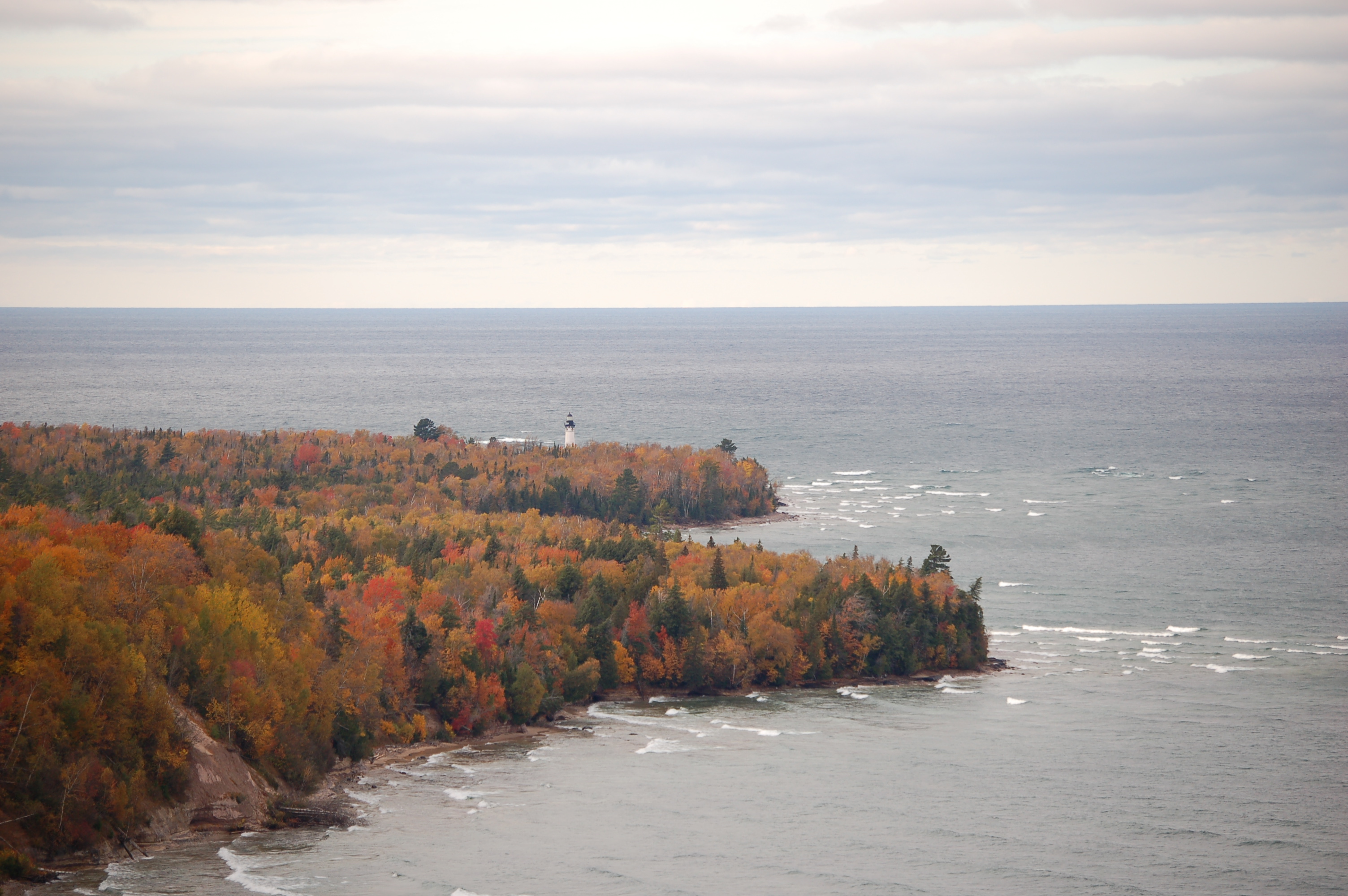 Fall Color Michigan Au Sable Lighthouse