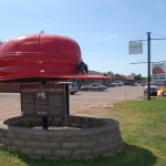 Michigan Roadside Attractions: Giant Stormy Kromer Hat in Ironwood