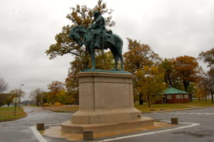 Alpheus Starkey Williams Statue Side View