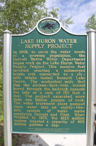 Port Huron Water Supply Marker