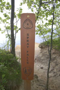 Spray Falls Sign North Country Trail