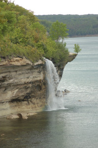 Spray Falls Vertical Pictured Rocks