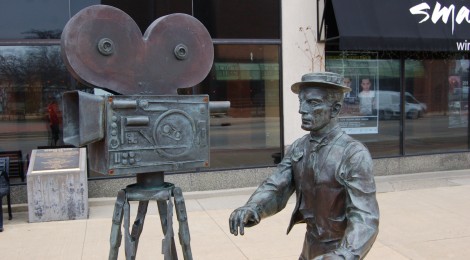 Michigan Roadside Attractions: Buster Keaton Statue in Muskegon