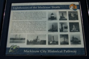 Michigan Lighthouse Pathway Sign MAckinaw