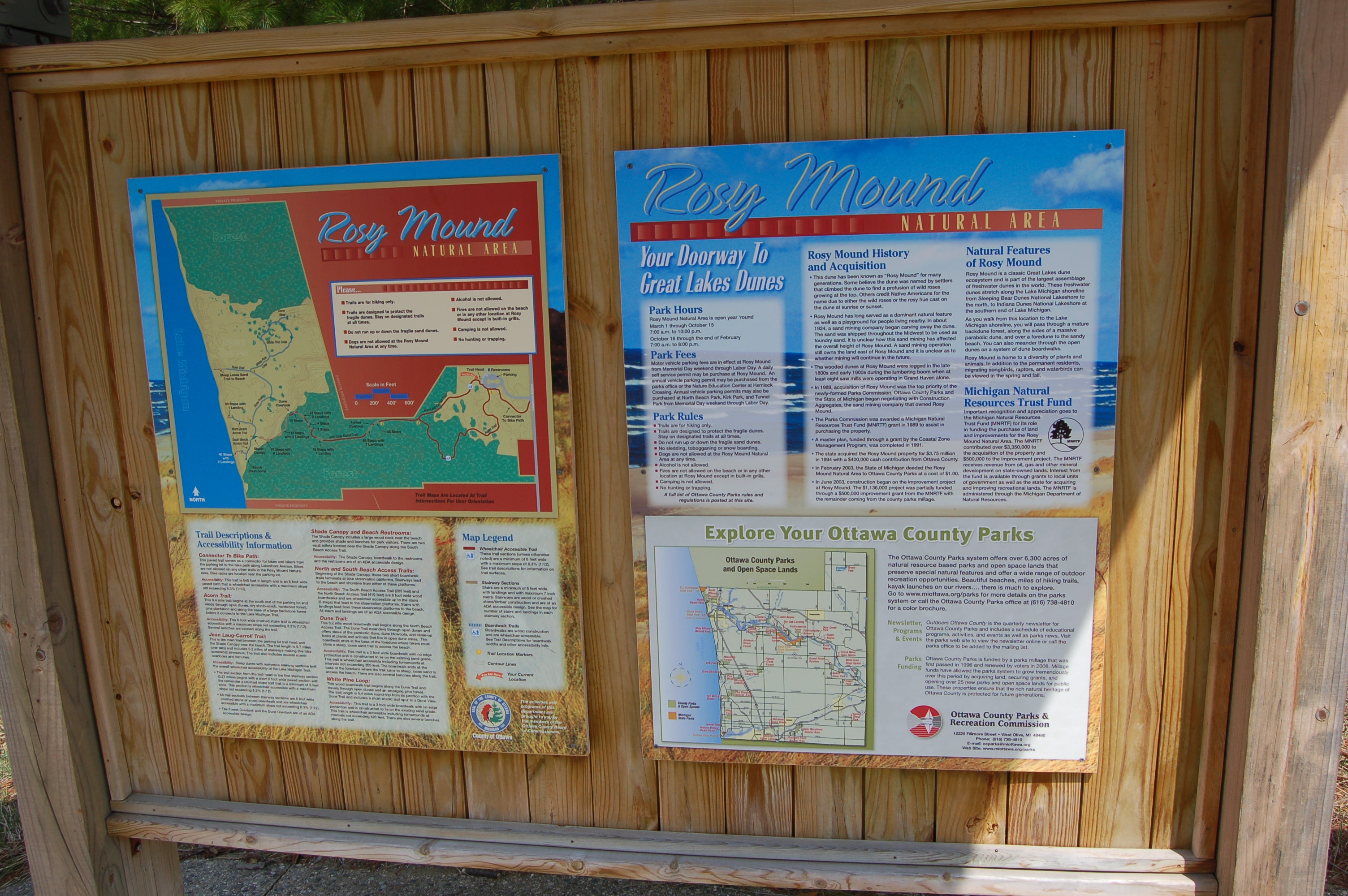 Rosy Mound Map Sign