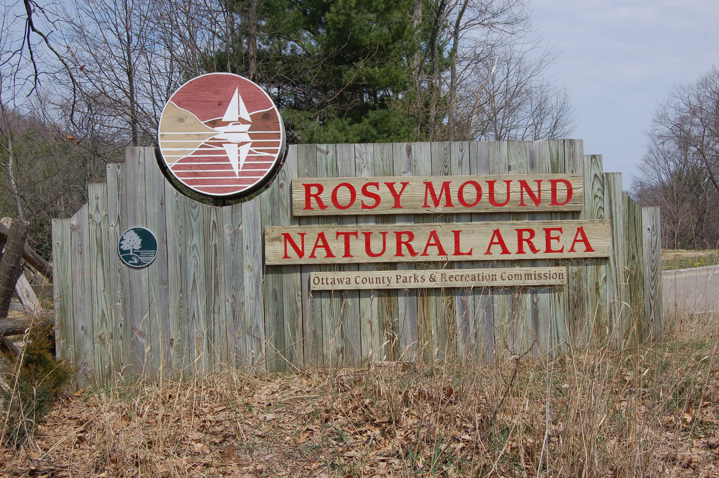 Rosy Mound Natural Area Sign