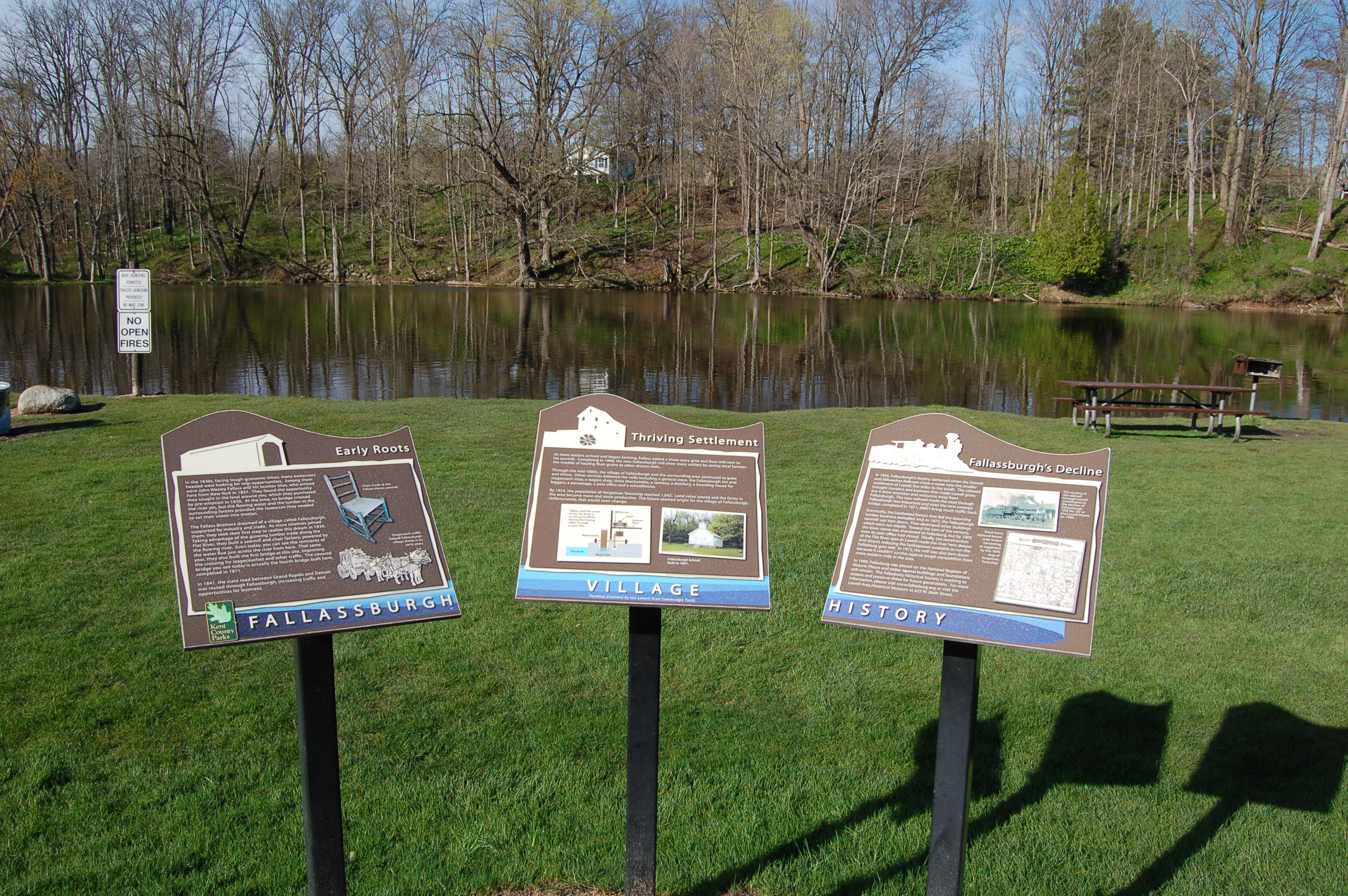 Fallasburg Park Historical Signs