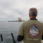 Dad's Keweenaw Breing Company shirt at Gull Rock Lighthouse