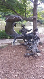 Fish Story Sculpture Cascade Dam Tassell Park