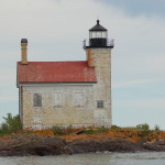Gull Rock Lighthouse Close View Lake Superior Michigan