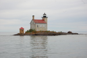 Gull Rock Lighthouse Michigan Reflections