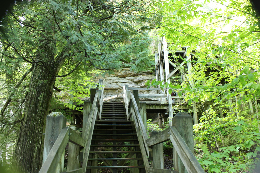 Laughing Whitefish Falls Staircase Trail Michigan