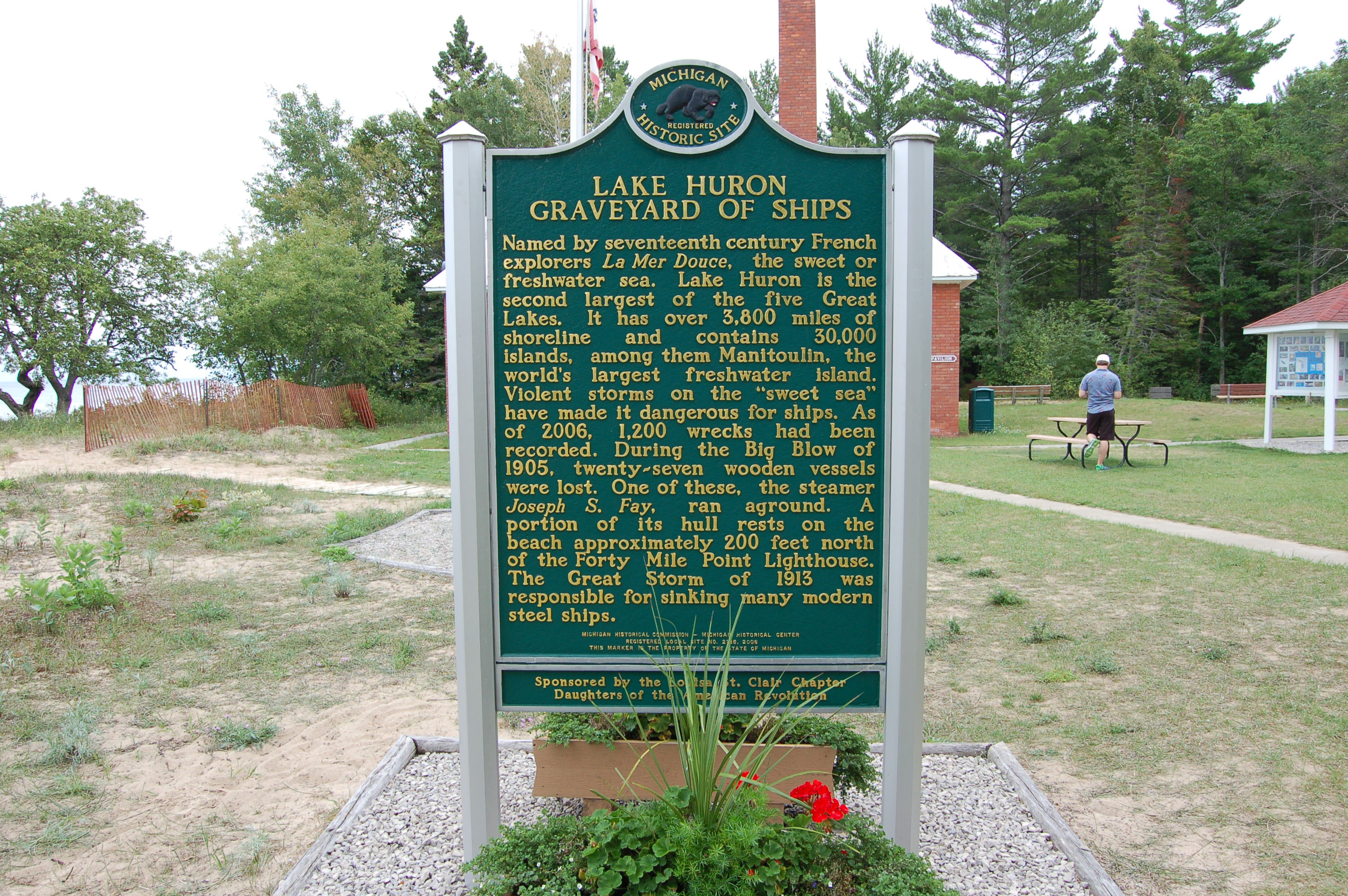 40 Mile Point Graveyard of Ships Marker