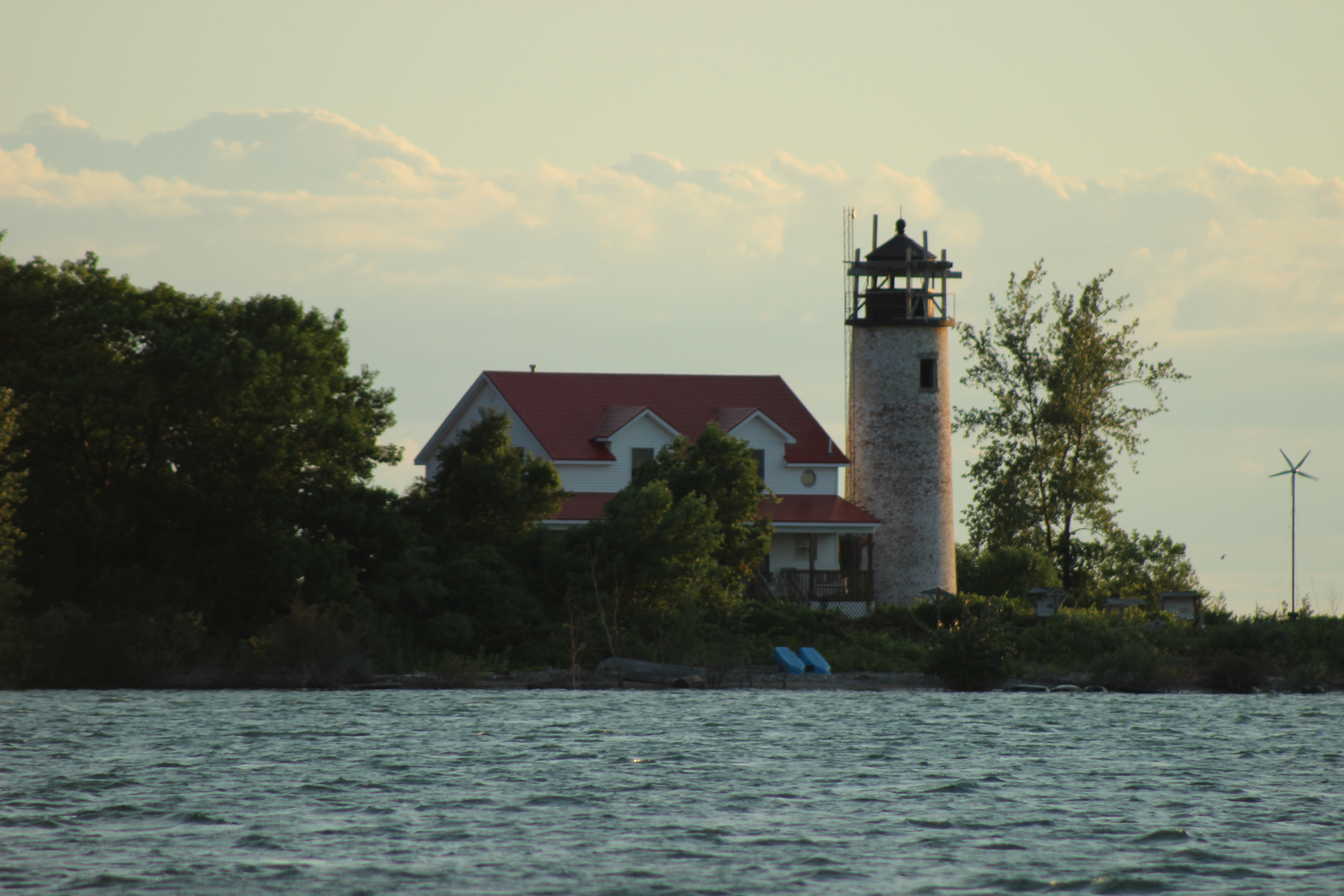 Charity Island Lighthouse Sunset Lake Huron