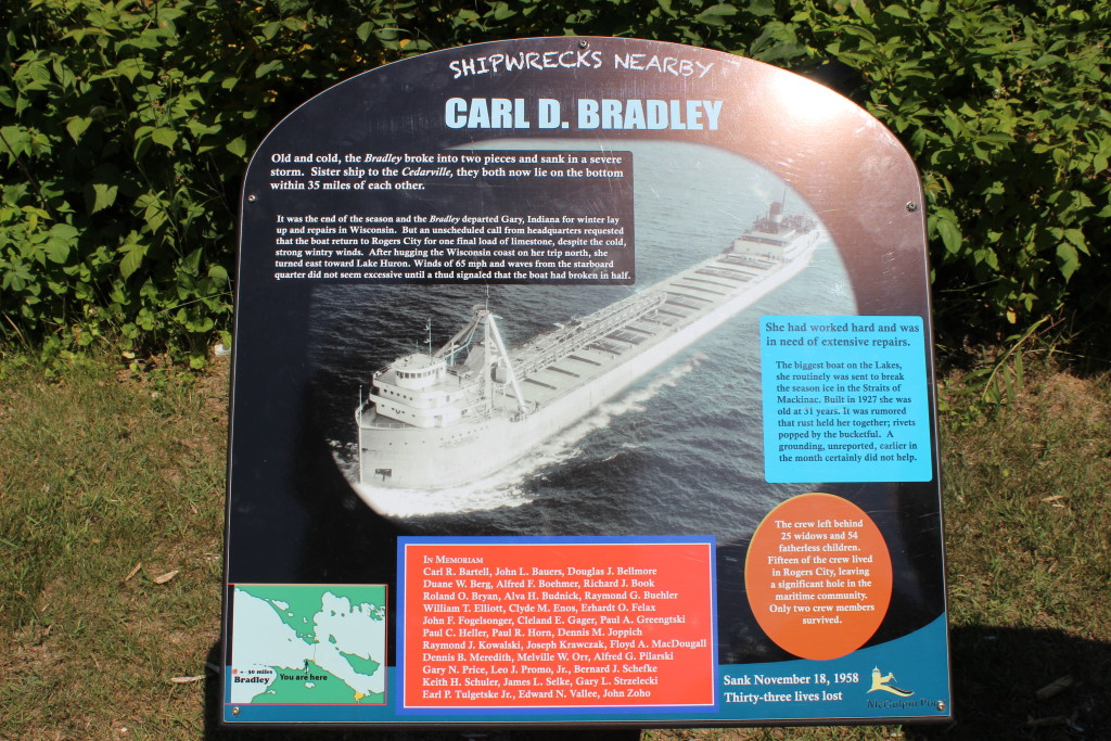 McGulpin Point Lighthouse Carl Bradley Shipwreck