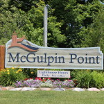 McGulpin Point Lighthouse Entrance Sign Mackinaw