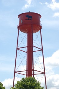 Newberry Michigan water tower moose