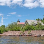 Copper Harbor Lighthouse Rocky Shoreline Lake Superior