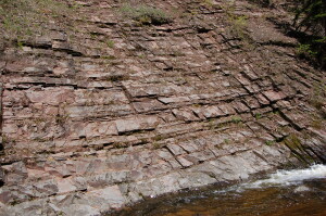 Slate River Falls Canyon Walls Upstream