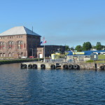 Soo Locks Boat Tours Leaving Dock Sault Ste. Marie