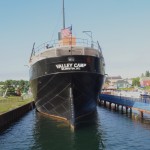 Soo Locks Boat Tours Passing Valley Camp Freighter