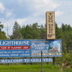 Seul Choix Point Lighthouse Gulliver Michigan US2 Sign