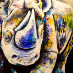 "Rhino" by Bountom Vongkaysone, inside the B.O.B.
