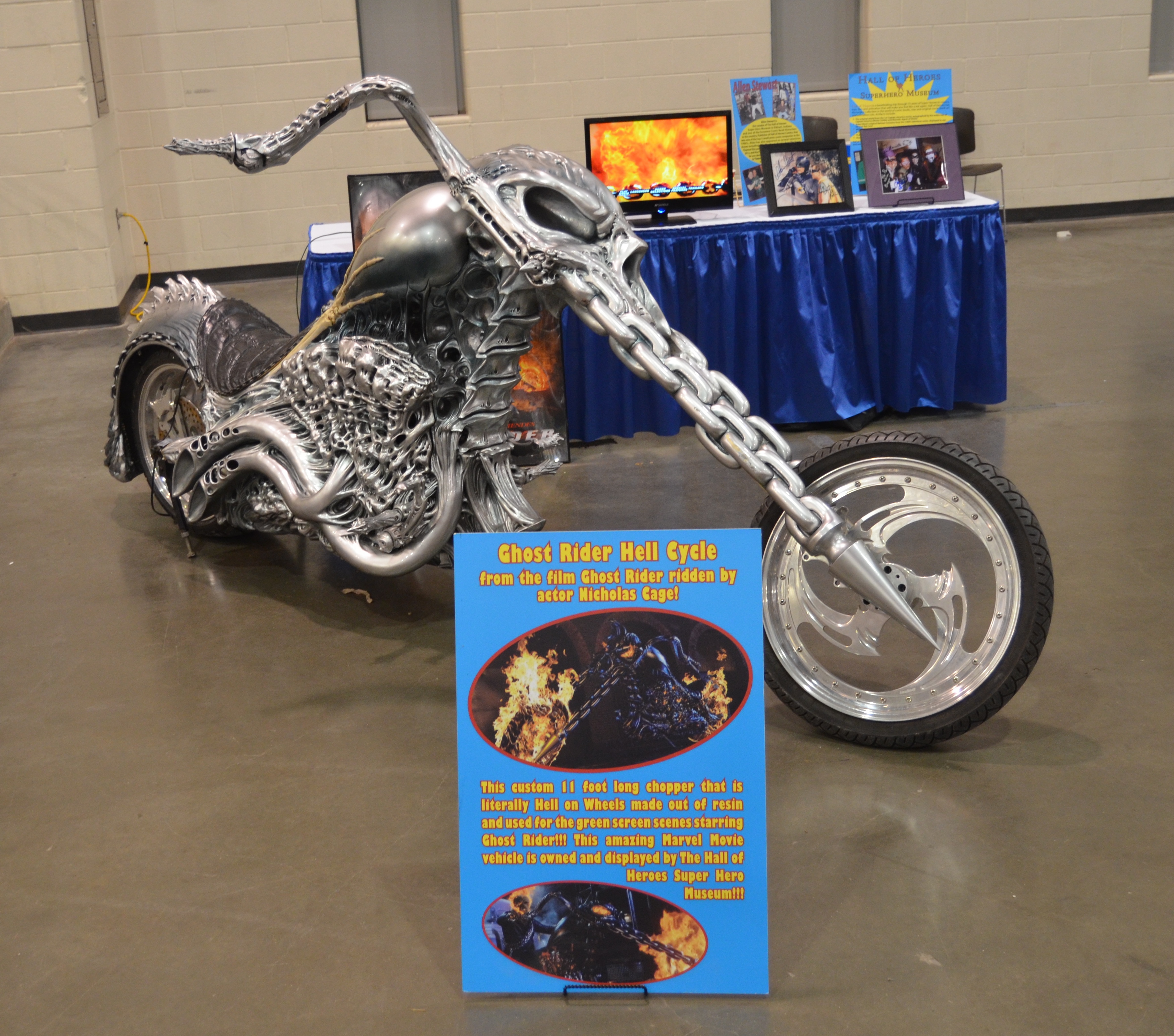The Ghost Rider motorcylce was one of several vehicles at Grand Rapids Comic Con