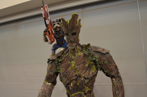 This year, Rob Miller made a life size replica of Groot and Rocket Raccoon from Guardians of the Galaxy