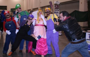 Negan posed with these Mario characters