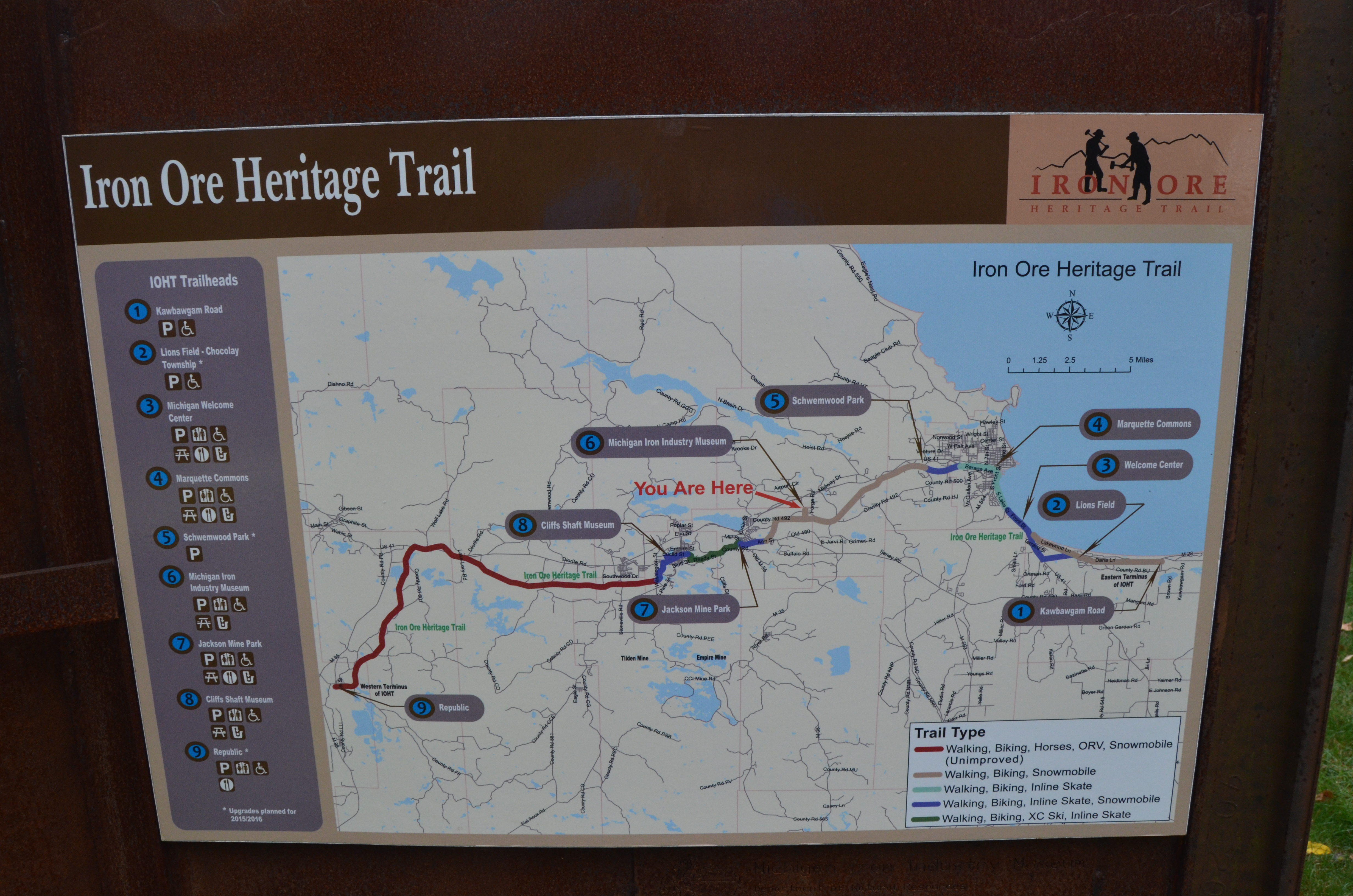 Michigan Iron Industry Museum Iron Ore Heritage Trail Map