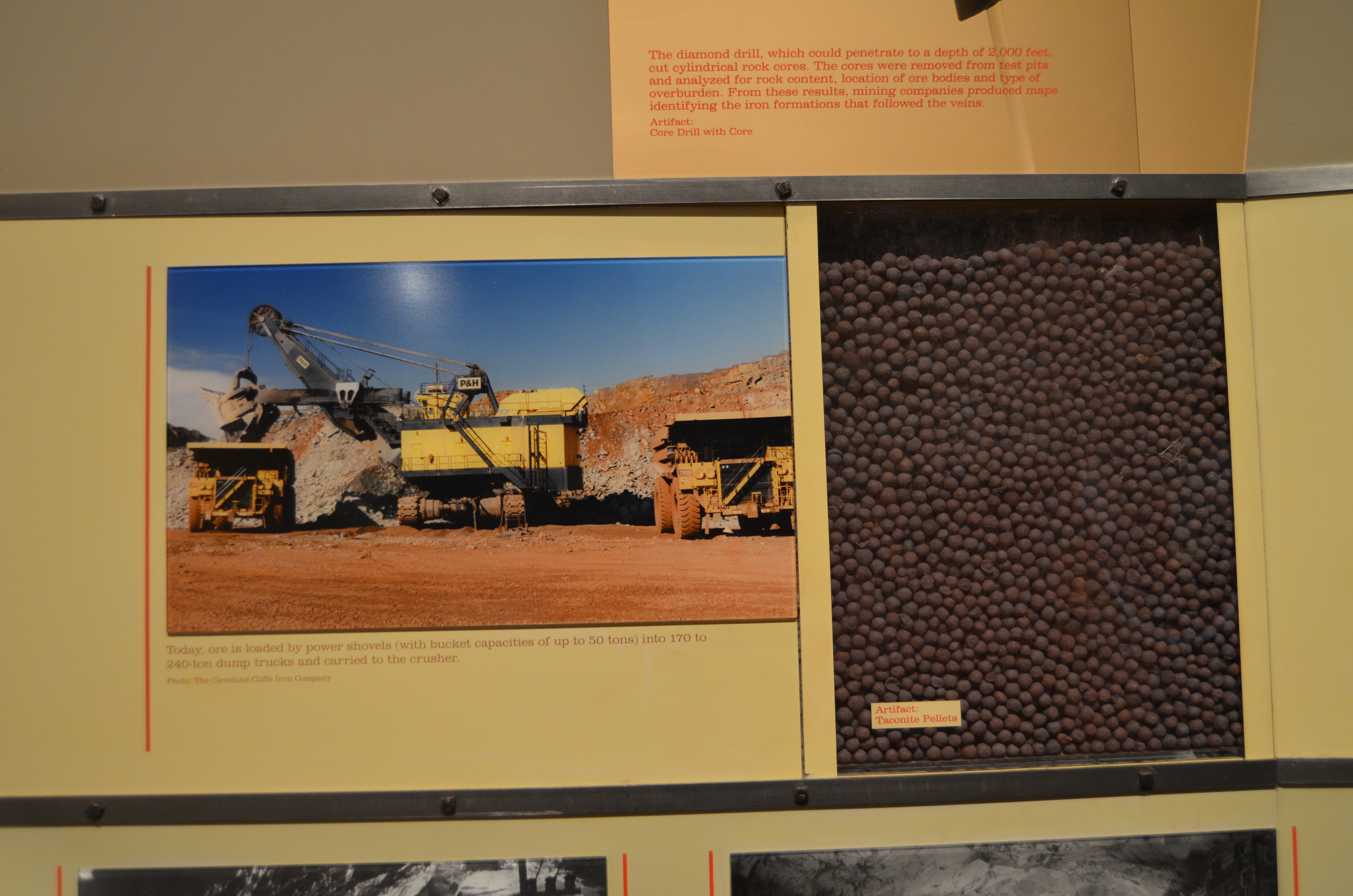 Michigan Iron Industry Museum Taconite Pellets Display