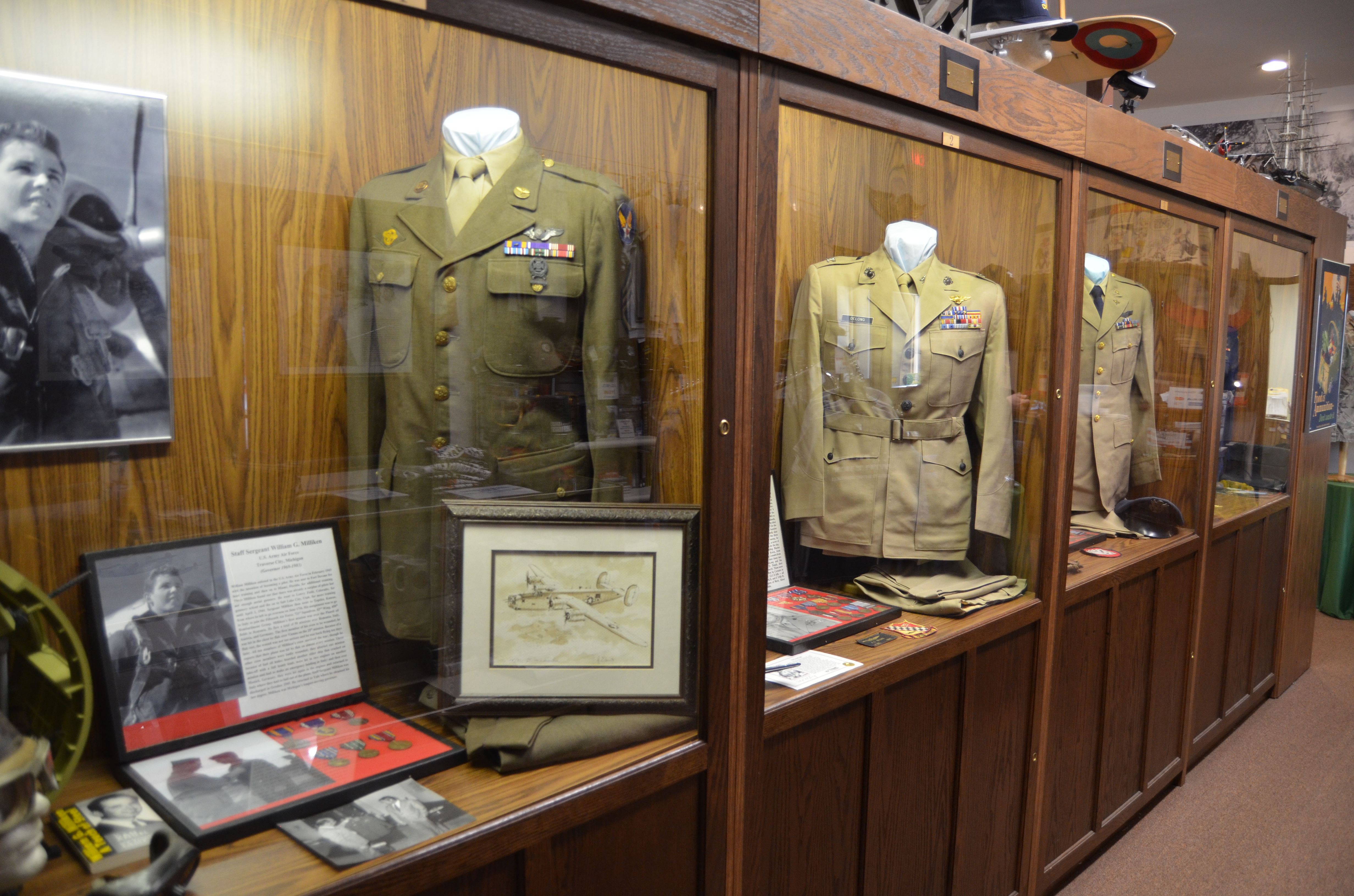 Michigan's Own Military and Space Museum First Display Case