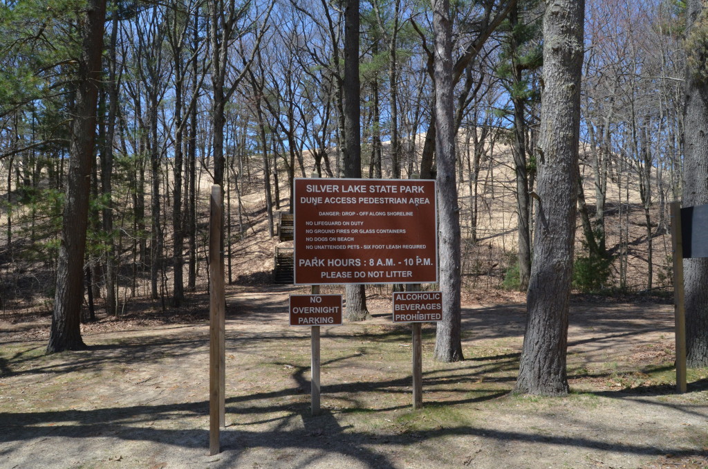 Silver Lake State Park Michigan Dune Area Sign
