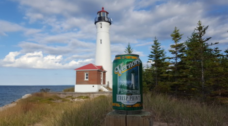 Crisp Point Lighthouse Vernors Can Pure Michigan Lighthouses